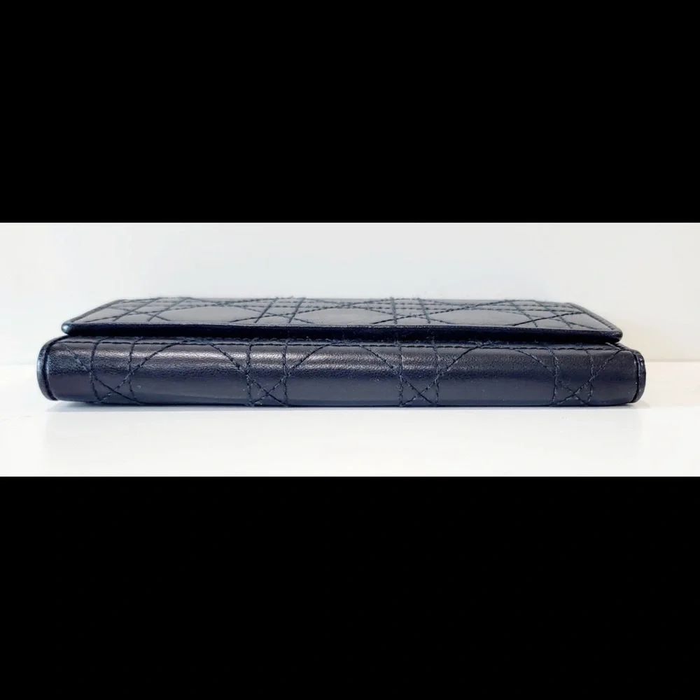 CHRISTIAN DIOR cannage long wallet
